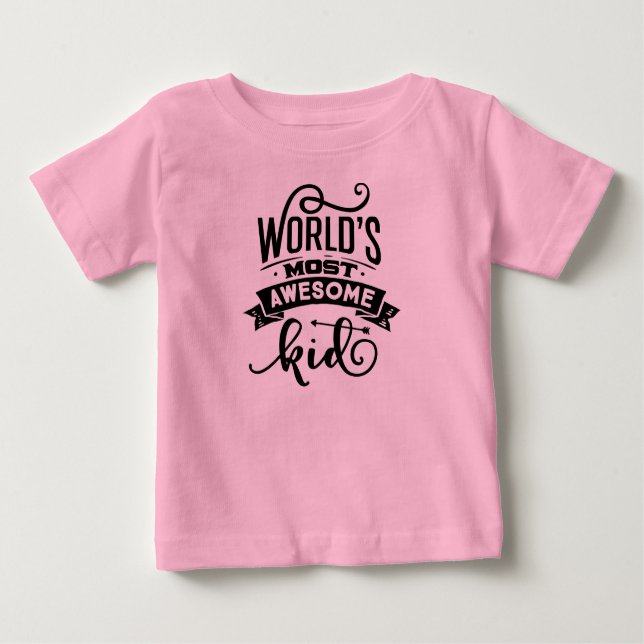 De Bebé La camiseta rosa más asombrosa del mundo (Anverso)
