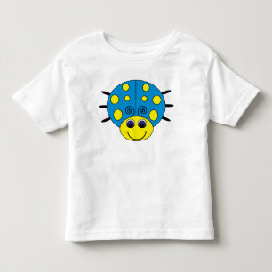 De Bebé La mariquita azul y amarilla embroma la camiseta