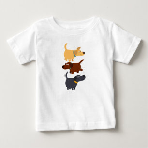 De Bebé Labradores Personalizados en 3 sabores Camiseta be