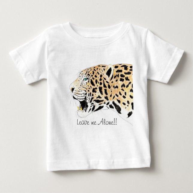 De Bebé ¡¡Lepord Déjenme en paz!! Camiseta (Anverso)