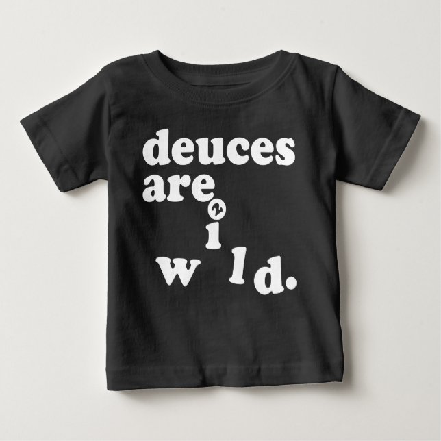 De Bebé los deuces son camiseta salvaje del cumpleaños (Anverso)