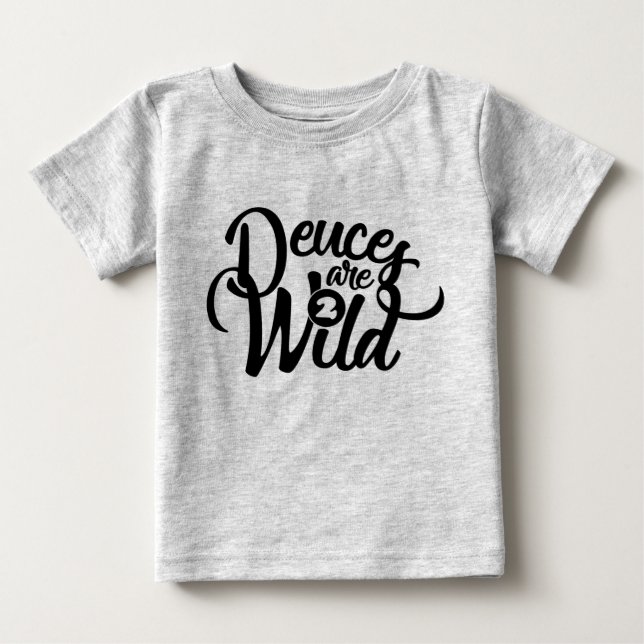De Bebé los deuces son camiseta salvaje del cumpleaños (Anverso)