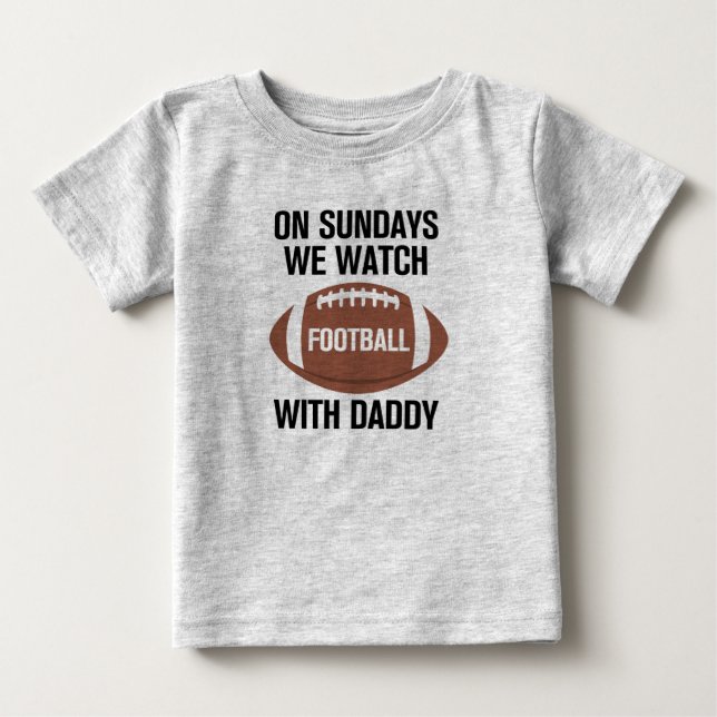 De Bebé Los domingos vemos fútbol con papi camiseta (Anverso)