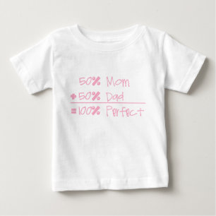 De Bebé Mamá del 50% + Papá del 50% del = camiseta