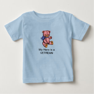 De Bebé Mi héroe es una camiseta BABY VETERANA
