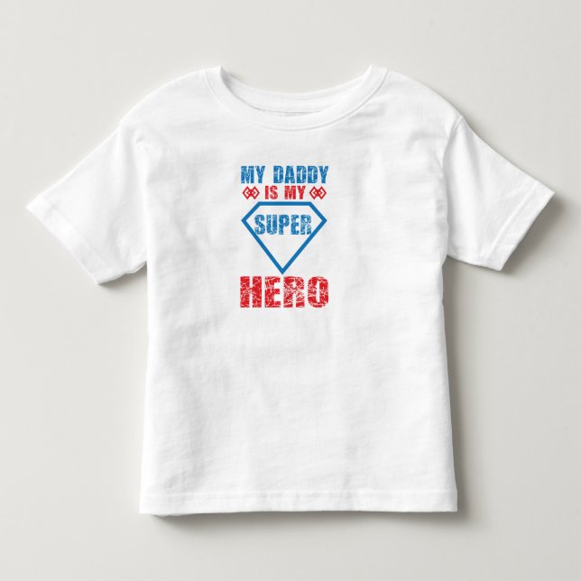 De Bebé Mi Papá Es Mi Súper Héroe, Pequeña Camiseta (Anverso)