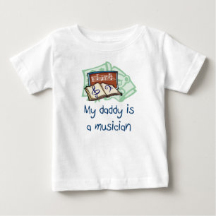 De Bebé Mi papá es una camiseta del niño del músico