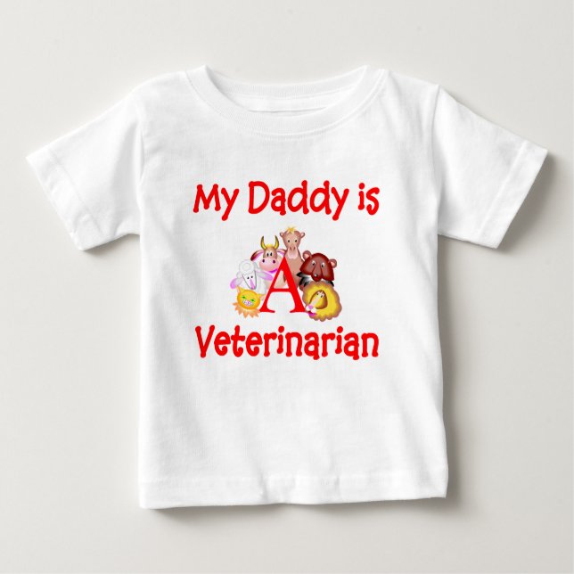 De Bebé Mi papá es una camiseta infantil veterinaria (Anverso)