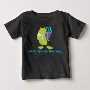 De Bebé Monstruo Personalizado Primer Cumpleaños Camiseta