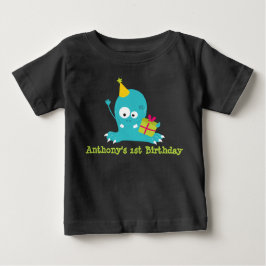 De Bebé Monstruo Personalizado Primer Cumpleaños Camiseta