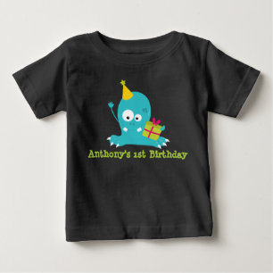 De Bebé Monstruo Personalizado Primer Cumpleaños Camiseta