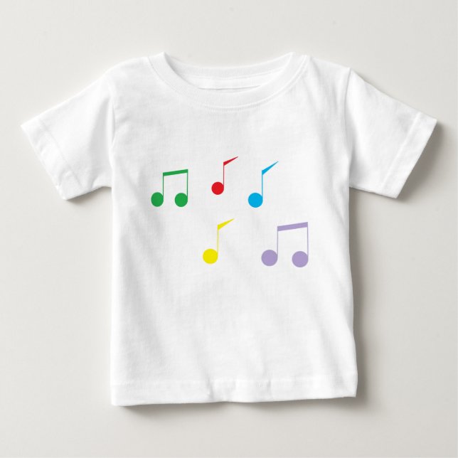 De Bebé Music Notes Toddler Long Sleeve camiseta (Anverso)