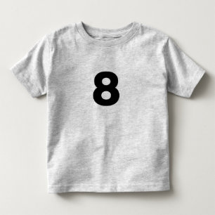 De Bebé N 8, Número ocho Camiseta para niños