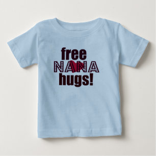 De Bebé NANA Gratis Abrazo arte gráfico infantil camiseta