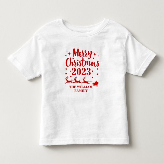 De Bebé Navidades familiares personalizados camiseta peque (Anverso)
