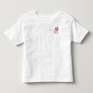 De Bebé Niña flor con nombre - Pequeña camiseta