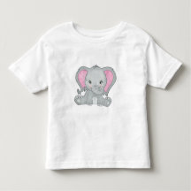 Niña rosa orejas elefantes camiseta