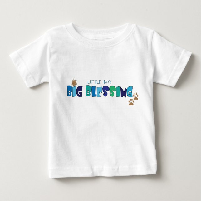 De Bebé Niño pequeño, camiseta cristiana bendecida (Anverso)