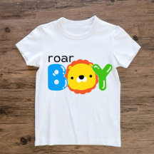 Niño Rugiente Camiseta León Lindo Safari Selva Ani
