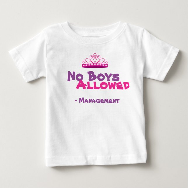 De Bebé No se permite la camiseta a los niños (Anverso)