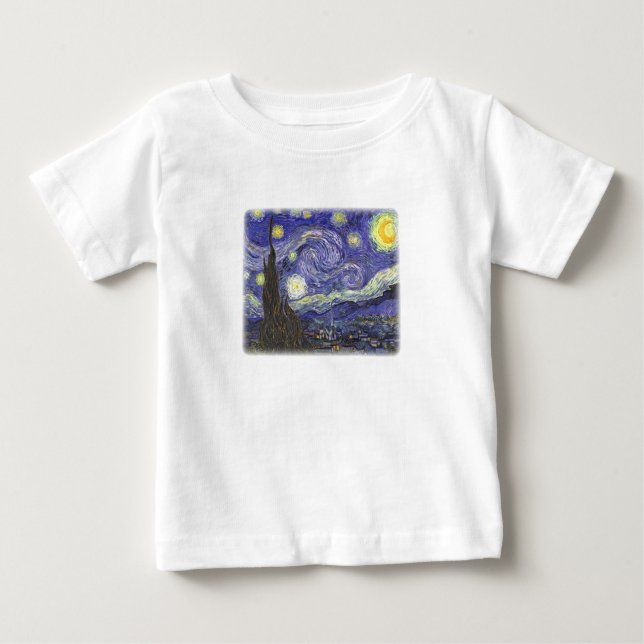 De Bebé Noche estrellada por camiseta infantil Van Gogh (Anverso)