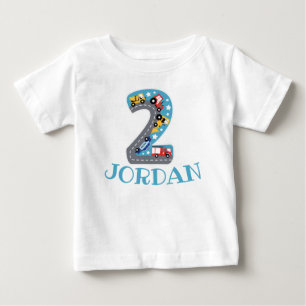De Bebé NÚMERO DOS NIÑOS 2º CUMPLEAÑOS Camiseta