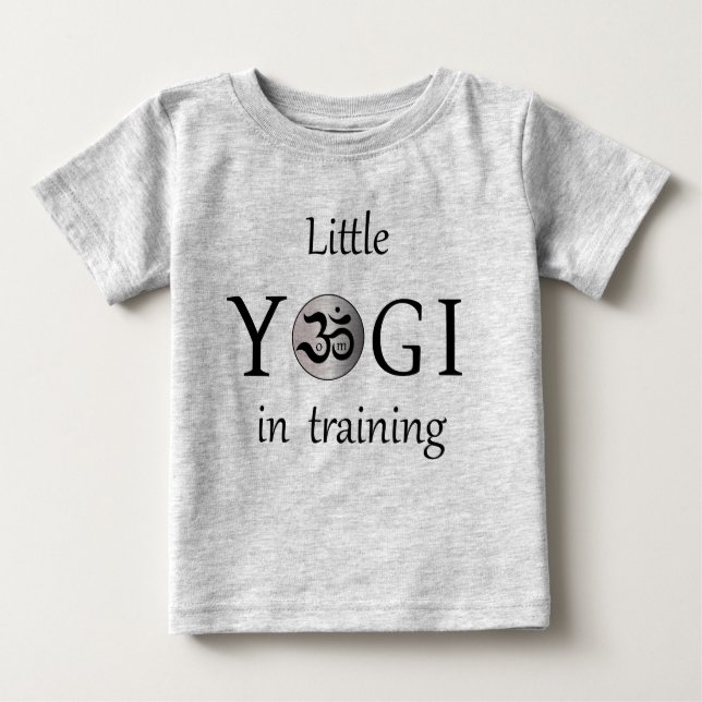De Bebé Om zen lindo yogi yoga bebés camiseta gris (Anverso)