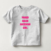 Orgullosa Chica asiático-americana, camiseta peque