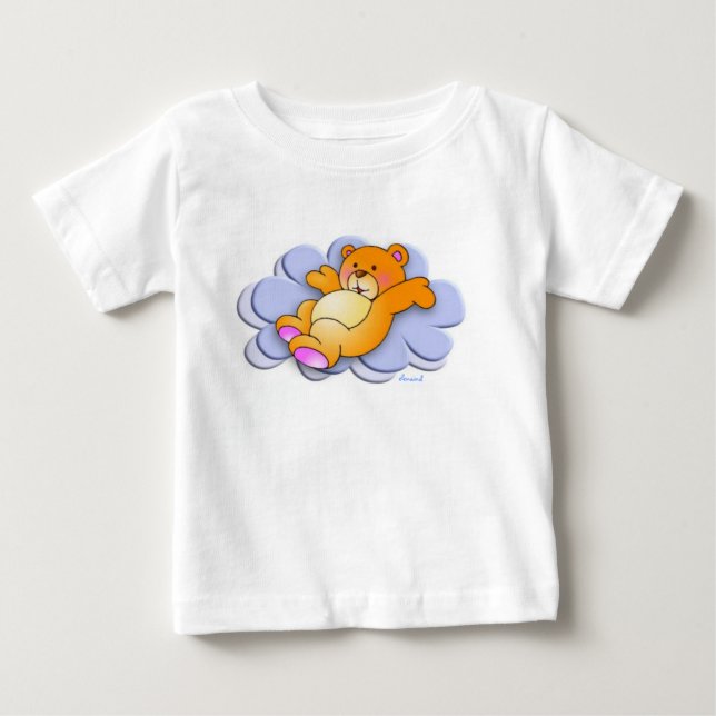 De Bebé Oso Dulce En La Camiseta Nube (Anverso)