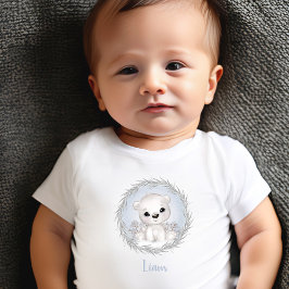 De Bebé Oso Polar Cute Nombre Azul Winter Boy Camiseta Beb