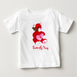 De Bebé Oso rojo brillante, mariposa y camiseta AMOR!