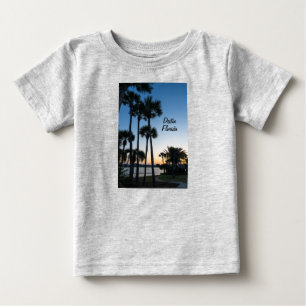 De Bebé Palm Trees Sunrise Destin Florida Camiseta para ni