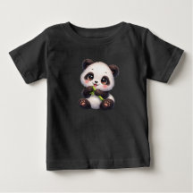 Panda Kawaii con Bambú | Camiseta Gráfica para Niñ