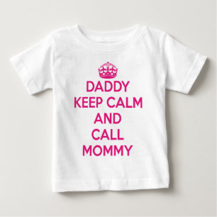 De Bebé Papi Mantener Camiseta Tranquila (Rosa)