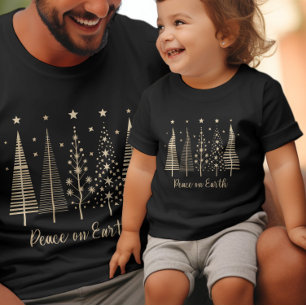 De Bebé Paz en la Tierra Navidades camiseta Minimalista