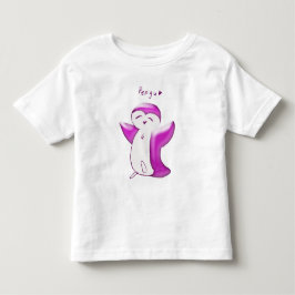 De Bebé Pengu Feliz Pingüino(Rosa Brillante) Camiseta para