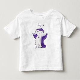 De Bebé Pengu Feliz Pingüino(Violeta) Camiseta para Niño P