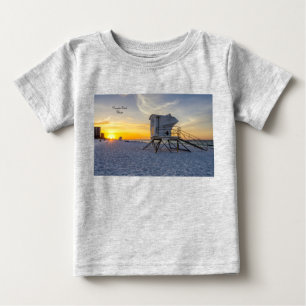 De Bebé Pensacola Lifeguard Station Sunrise Camiseta para 