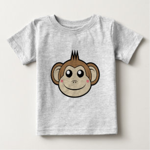 De Bebé Pequeña camiseta del niño del mono