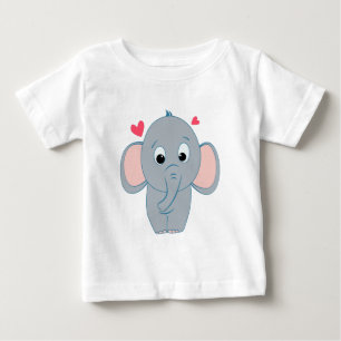 De Bebé Pequeño elefante lindo camiseta