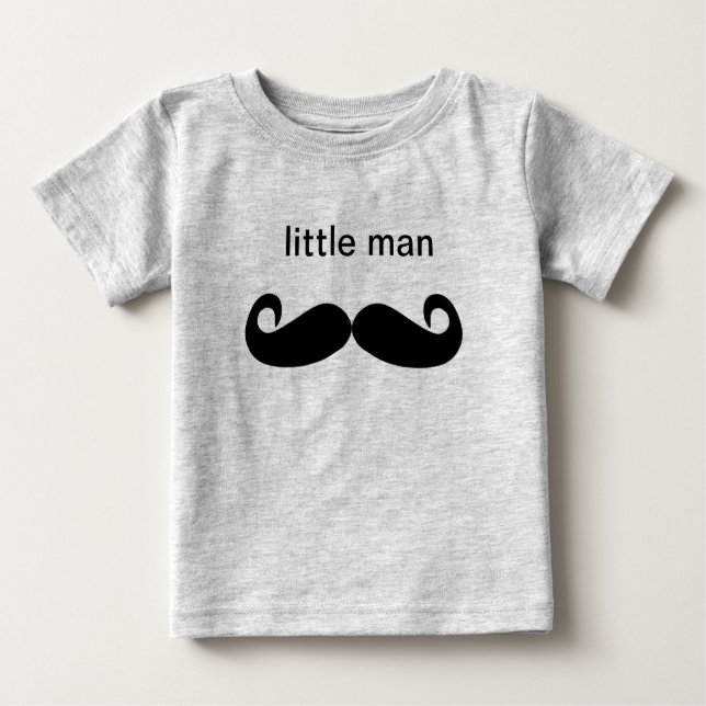 De Bebé Pequeño hombre bigote camiseta para niños (Anverso)