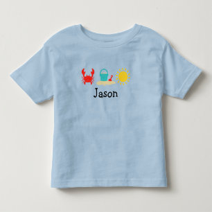 De Bebé Pequeños niños Watercolor Beach Trio Camiseta