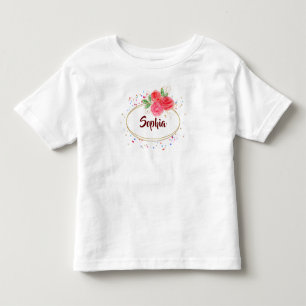 De Bebé Personaliza camiseta para niños, purpurina rosa ch