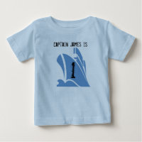 Personalizable del capitán del barco 1.ª camiseta 