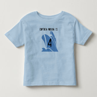 De Bebé Personalizable del capitán del barco 4ª camiseta d
