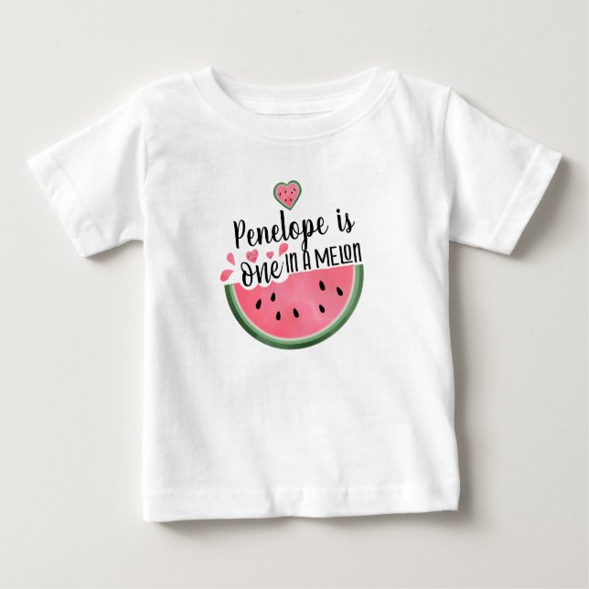 De Bebé Personalizada En Una Camiseta Melon Baby (Anverso)