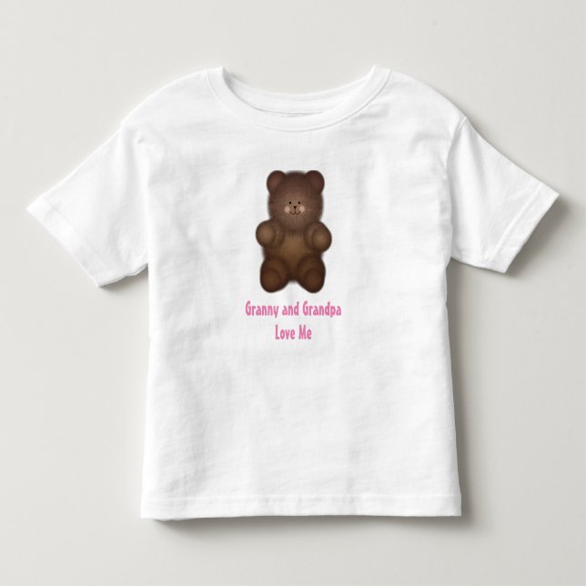 De Bebé Personalizado: Camiseta rizada del oso (Anverso)