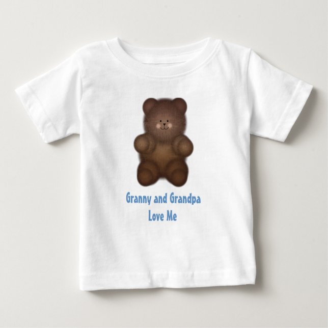 De Bebé Personalizado: Camiseta rizada del oso (Anverso)