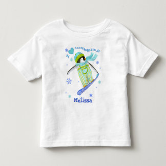 De Bebé Pingüinos en juego, Snowboard, camiseta infantil