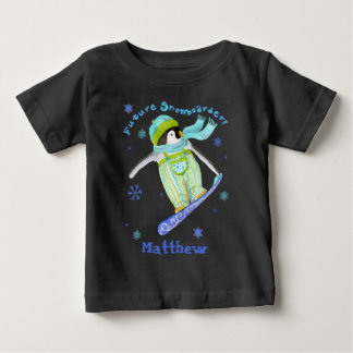 De Bebé Pingüinos en juego, Snowboarder, camiseta infantil